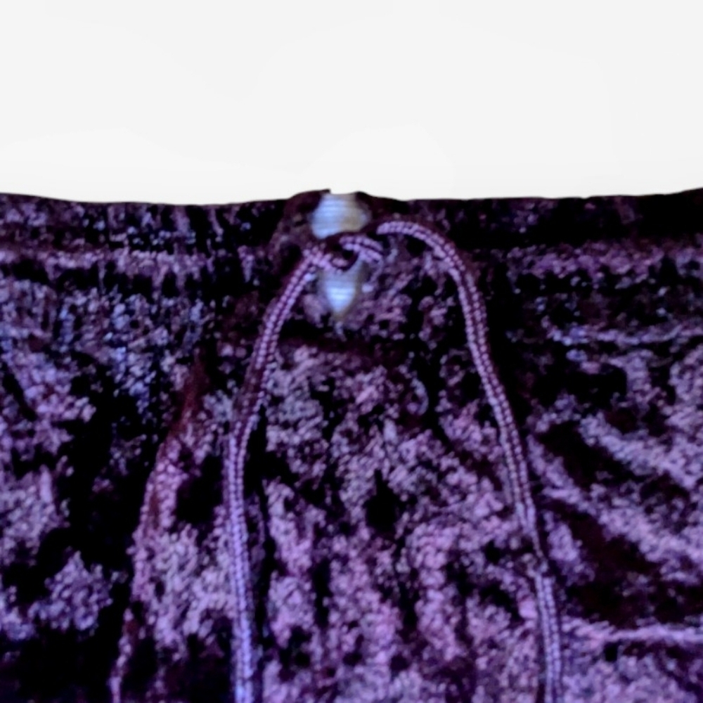 Vtg Boho Velvet Skirt Gypsy Cosplay Raaga Patchwork Embroidered OS Purple Brown - Picture 6 of 14
